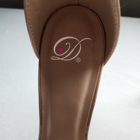 Women's Nude Heel Pumps Open Toe Size 10 NWOT - Picture 4 of 7